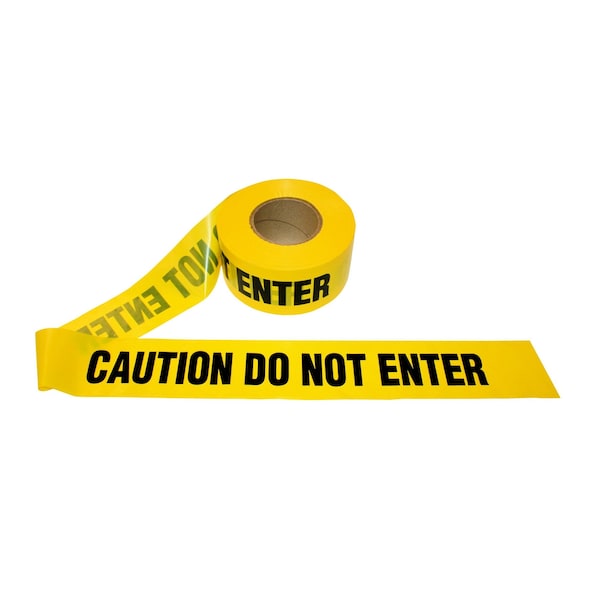 Cordova Barricade Tape, 3 Mil, Yellow, PK12 - T30102