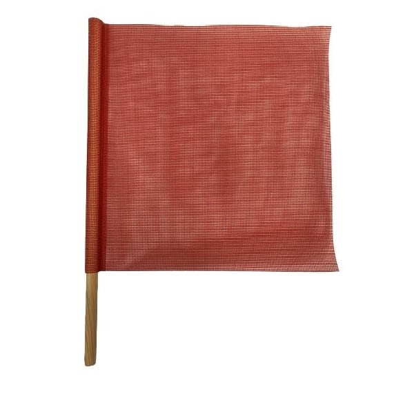 Mutual Industries Flag, Red, PVC, 36 in Length, 10 Flags - 14968-79-36