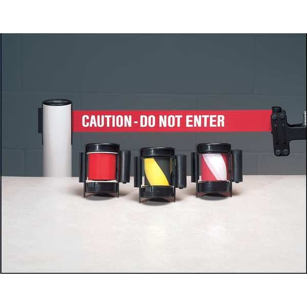 Tensabarrier Replacement Belt Cassette, 7 1/2 ft L, Black/Yellow Belt, Black Case - CASSETTE-STD-NO-D4X-C