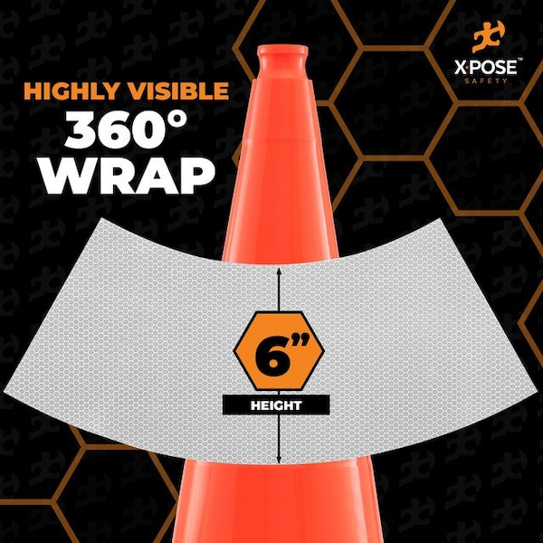 Xpose Safety Traffic Safety Cone, PVC, 18 in Height, 11 in Length, Orange - RC18-6-10-X-S