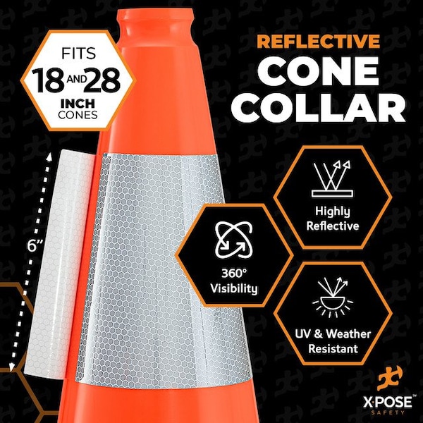 Xpose Safety Traffic Safety Cone, PVC, 18 in Height, 11 in Length, Orange - RC18-6-10-X-S