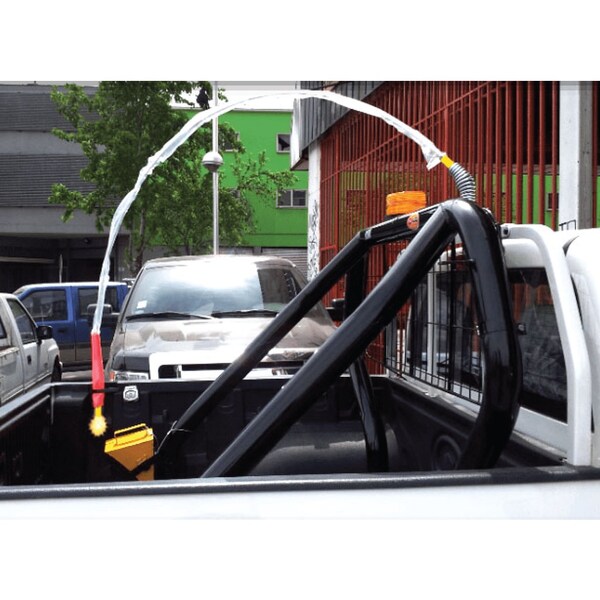 Safetywhips Warning Whip Super Duty All Weather Whip with Flag, White Whip, Orange Flag, Yellow Reflective X - SD12-X-30B-SC4CA