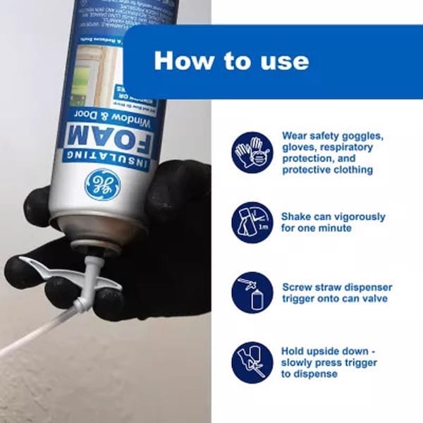Ge GE White Foam Window and Door Insulating Sealant 12 oz - 2844278