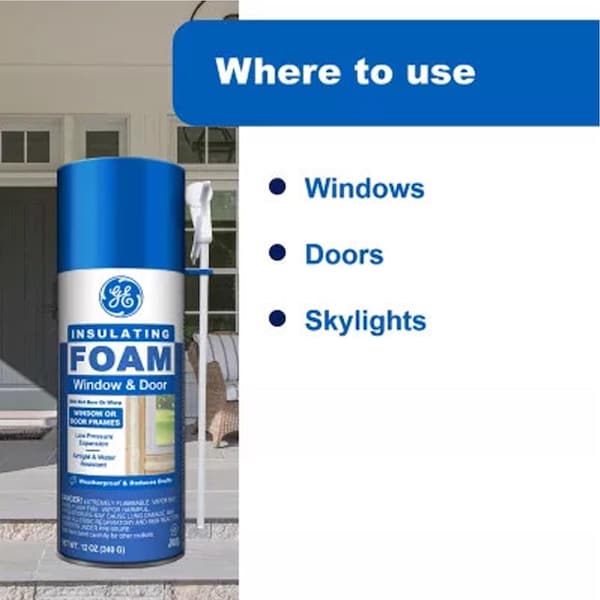 Ge GE White Foam Window and Door Insulating Sealant 12 oz - 2844278