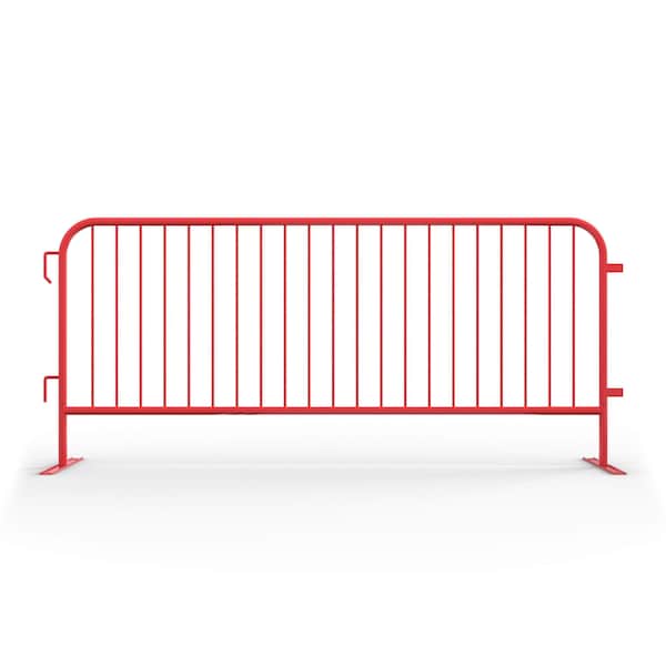 Angry Bull Barricades Steel Barricade, Powder Coating Steel, 44 in. Height, Red - AC-HDX85-FL-RD