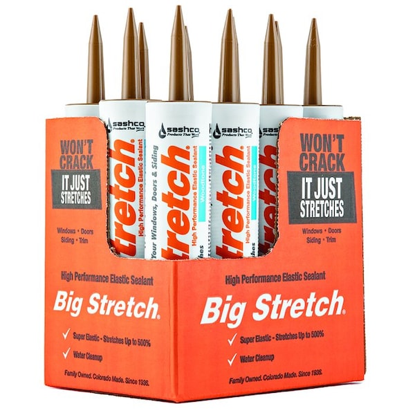 Big Stretch 10.5 Oz Sashco 10018 Wood tone Big Stretch WB Elastomeric Sealant - 10018