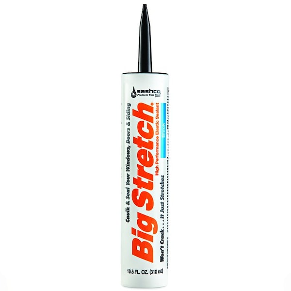Big Stretch 10.5 Oz Sashco 10004 Black Big Stretch Water-Based Elastomeric Sealant - 10004