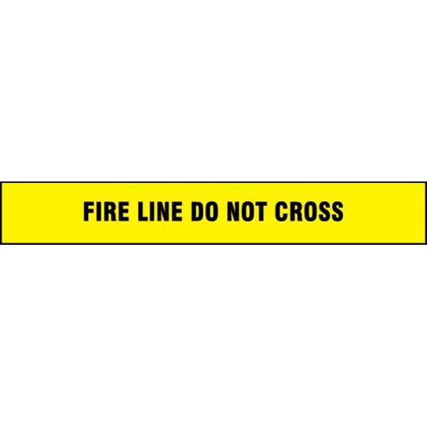 Zoro Select Barricade Tape, Fire Line Do Not Cross, Yellow, 3 in Wide x 1,000 ft Length, Polyethylene, 4 mil - B3104Y15-200