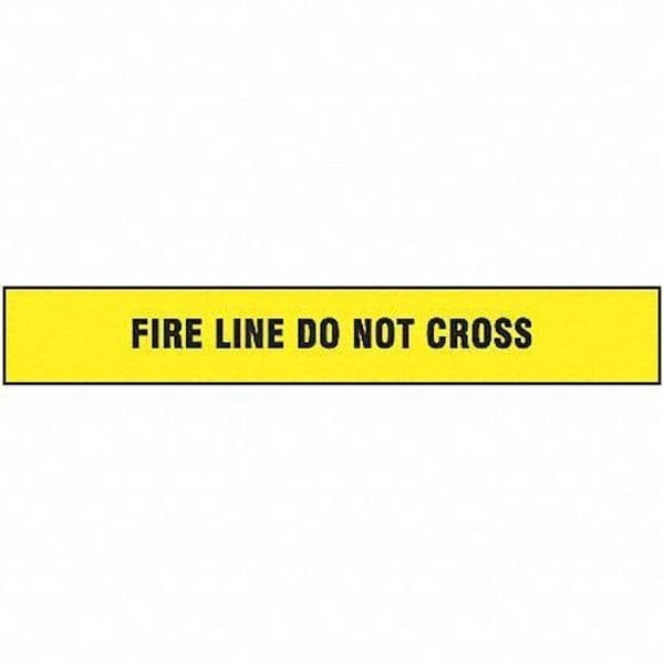 Zoro Select Barricade Tape, Fire Line Do Not Cross, Yellow, 3 in Wide x 1,000 ft Length, Polyethylene, 4 mil - B3104Y15-200