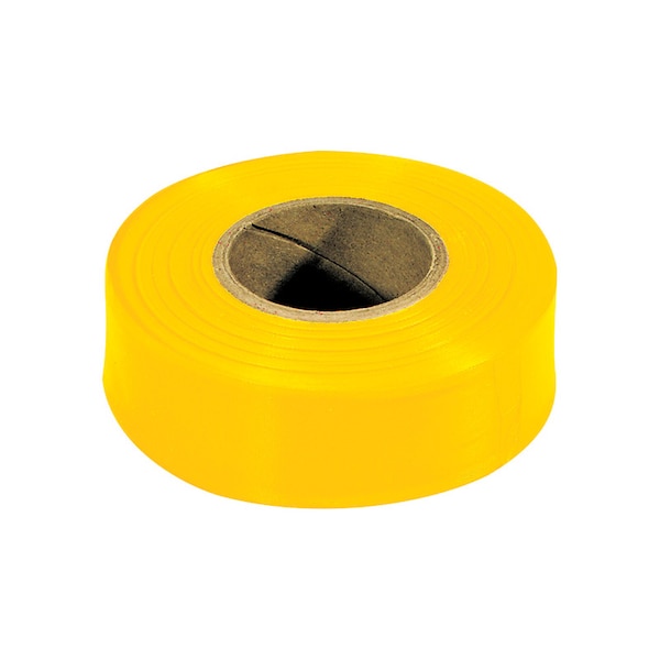 Irwin Flagging Tape, Yellow, 1-3/16 in Wide x 300 ft Length, PVC, 2 mil - 65905