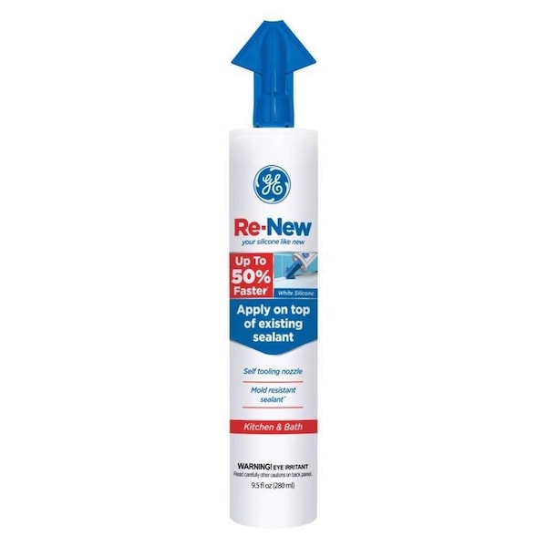 Ge GE Re-New White Silicone Kitchen and Bath Caulk Sealant 9.5 oz - 2776762