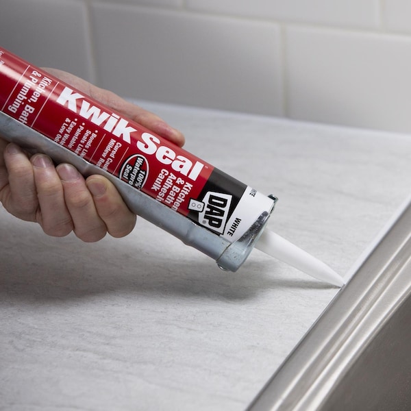 Kwik Seal DAP Kwik Seal White Acrylic Latex Kitchen and Bath Adhesive Caulk 10.1 oz - 18032