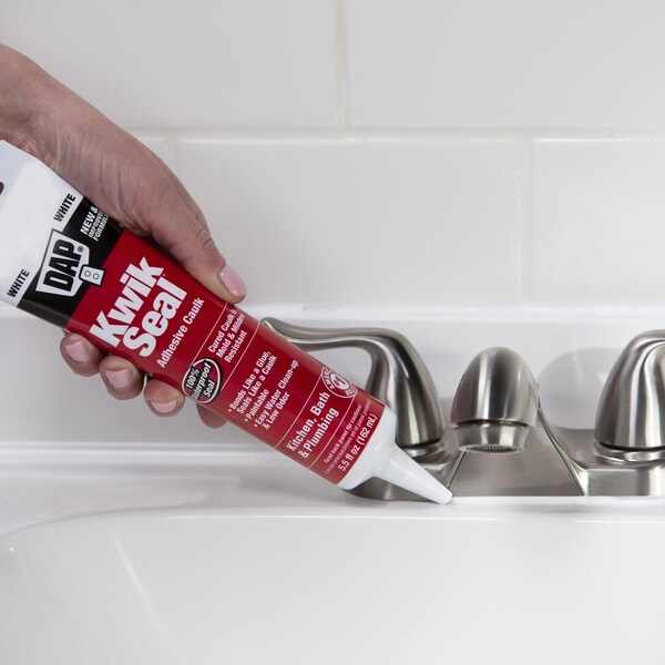 Kwik Seal DAP Kwik Seal White Acrylic Latex Kitchen and Bath Adhesive Caulk 10.1 oz - 18032