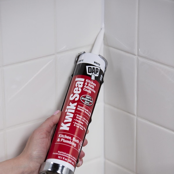 Kwik Seal DAP Kwik Seal White Acrylic Latex Kitchen and Bath Adhesive Caulk 10.1 oz - 18032