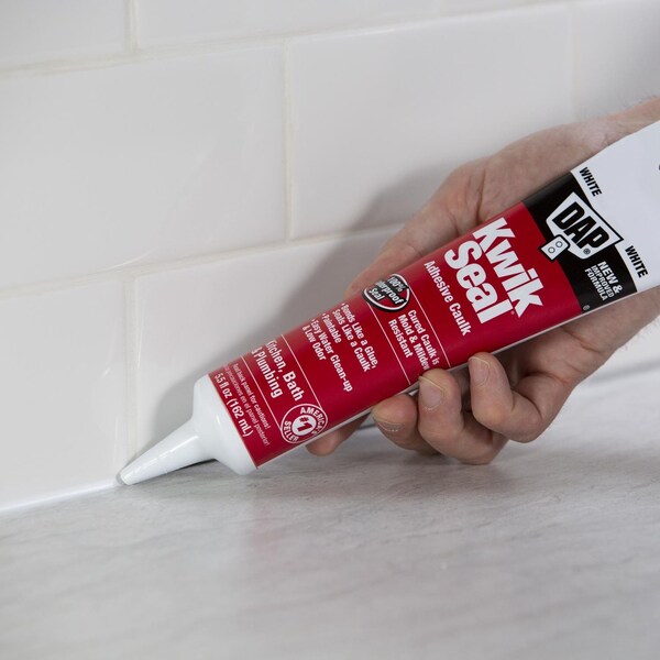Kwik Seal DAP Kwik Seal White Acrylic Latex Kitchen and Bath Adhesive Caulk 10.1 oz - 18032