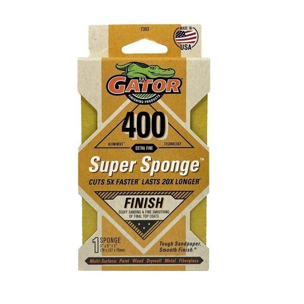 Gator SPONGE SANDING 400GRIT 3X5X1IN - 7363