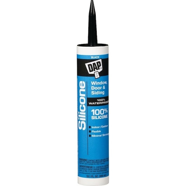 Dap Window and Door Sealant, Black, -40 to 400 deg F, 10.1 fl-oz Cartridge - 08642