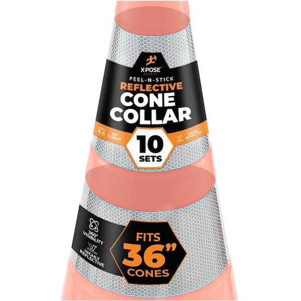 Xpose Safety Traffic Safety Cone, PVC, 36 in Height, 14 in Length, Orange - RC36-64-10-X-S