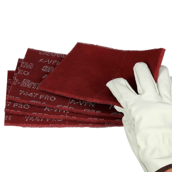 3M Scotch-Brite General Purpose Hand Pad 7447B 6 x 9 Aluminum Oxide VFN Grit-60 Pads - 7100112579