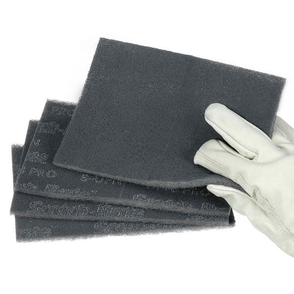 3M Scotch-Brite 7448 PRO Hand Pad 6 x 9 Silicon Carbide ULF Grit-20 Pads - 7100023340