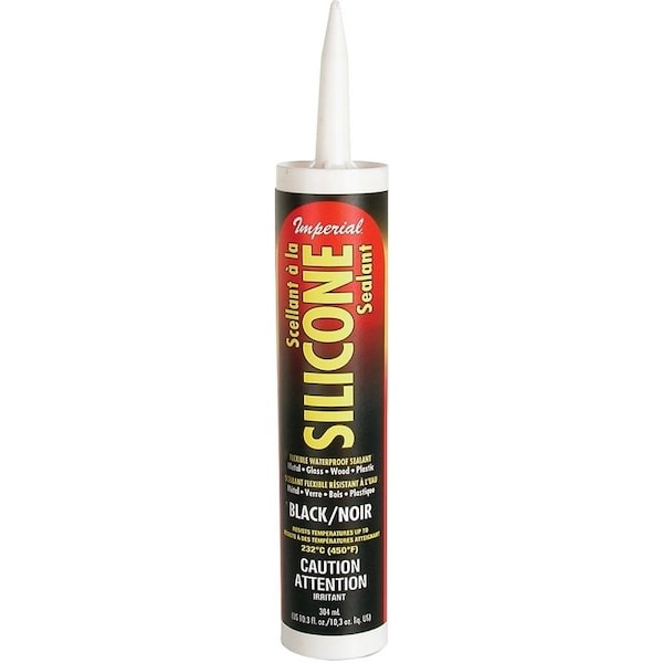 Imperial Silicone Sealant, Paste, Black, 103 oz Cartridge - KK0202