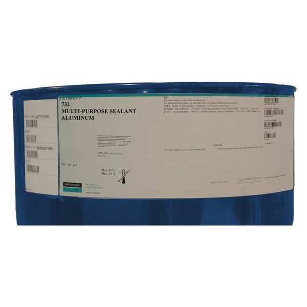 Dowsil Sealant, 205 kg, Pail, Aluminum Gray, Silicone Base - 4023905