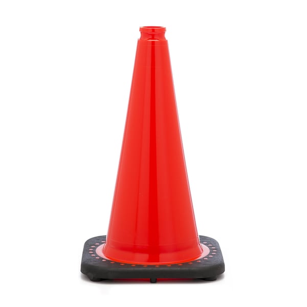 Mutual Industries Traffic Cone with 3 lb. Plain Finish, PK2, Plastic, 18 Inch Height, 10 Inch Length, 3 Pounds, Orange - M17720-18-3