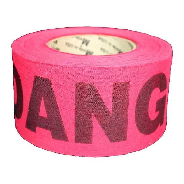 Zoro Select Barricade Tape, Danger, Red, 2 in Wide x 135 ft Length, Wood Fiber, 5 mil - SRP2135R1164-200