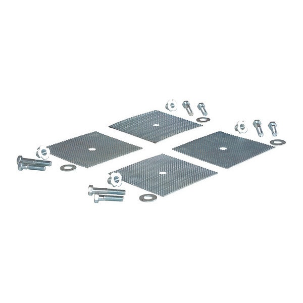 Zoro Select Speed Bump Glue Down Kit, Stainless Steel, Steel, 4 in Height, 9 in Length, Silver - SB-36-GDK