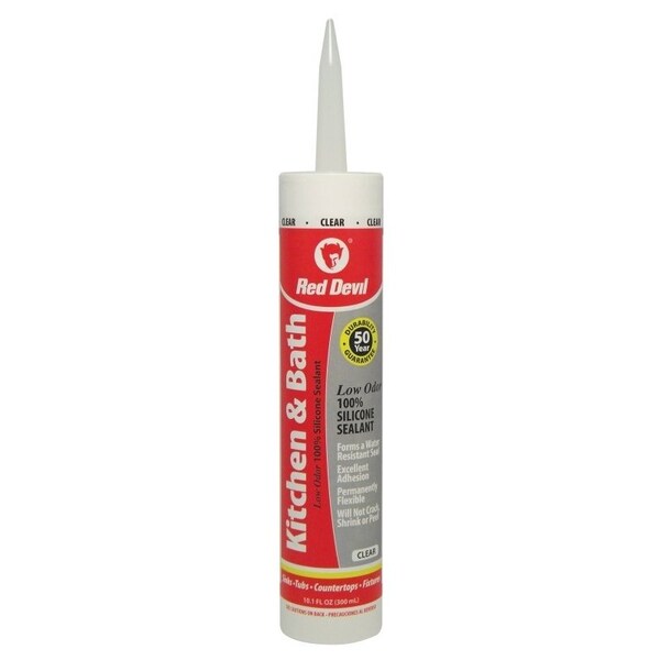 Red Devil 0 Sealant, Clear, 60 to 400 deg F, 9 floz Cartridge - 887