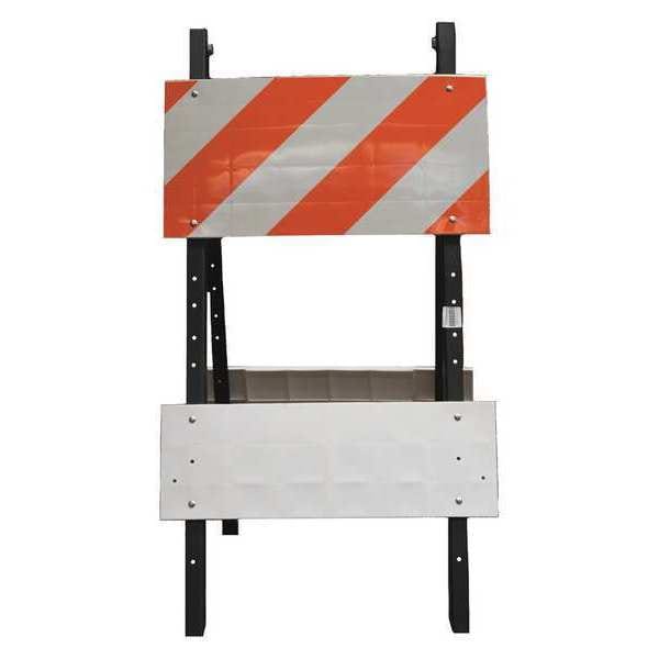 Zoro Select Type 1 Barricade, EGR Sheeting, Not Retroreflective, 41 in Height, 41 in Length, 15 lb - 97-03-001-44