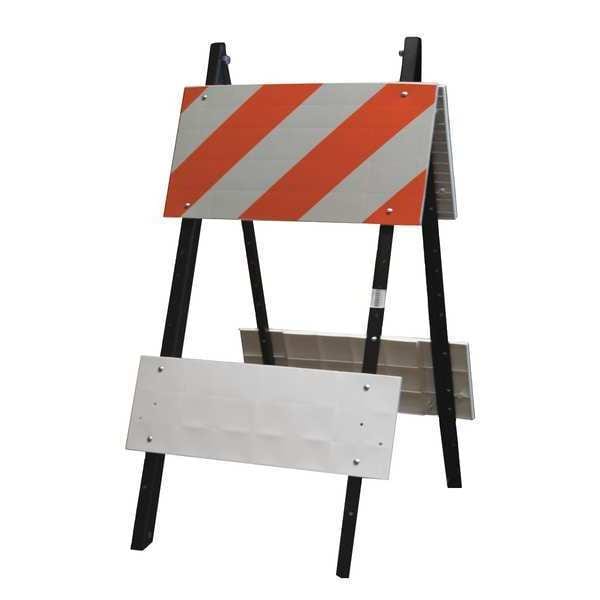 Zoro Select Type 1 Barricade, EGR Sheeting, Not Retroreflective, 41 in Height, 41 in Length, 15 lb - 97-03-001-44