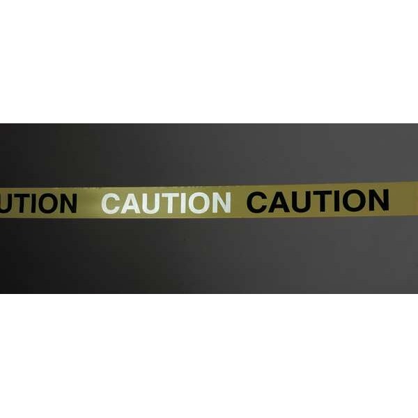 Zoro Select Barricade Tape, Caution, Yellow, 3 in Wide x 1,000 ft Length, Polyethylene, 3 mil - RB3103Y16-200