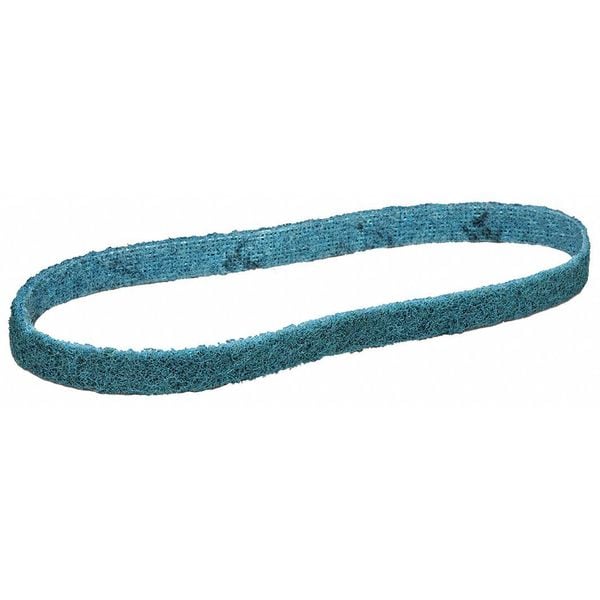 Scotch-Brite Sanding Belt, 3/8 in W, 13 in L, Non-Woven, Aluminum Oxide, Not Applicable Grit, Very Fine, SC-BS - 7000120694