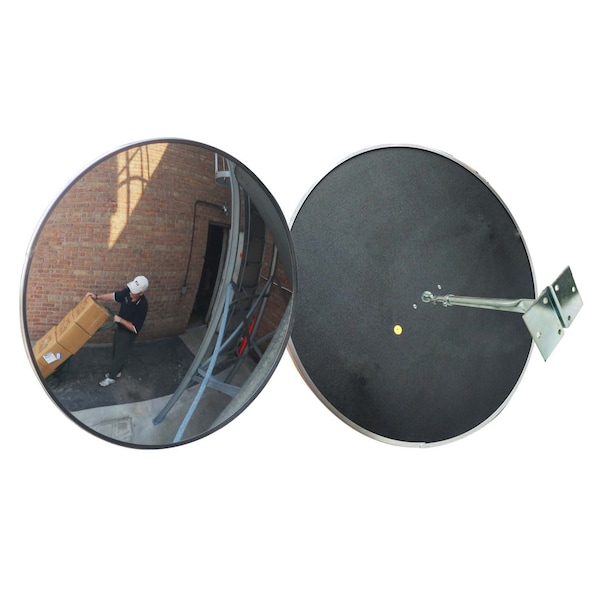 Se-Kure 36 in. Outdoor Polycarbonate Convex with 1 Bracket - SCVO-PC-36T-PB
