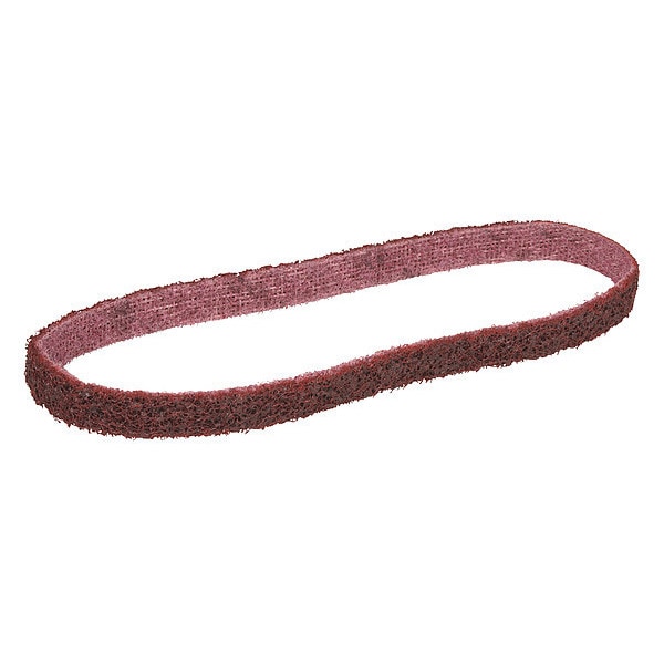 Scotch-Brite Sanding Belt, 1/2 in W, 18 in L, Non-Woven, Aluminum Oxide, Not Applicable Grit, Medium, SC-BS - 7000028454