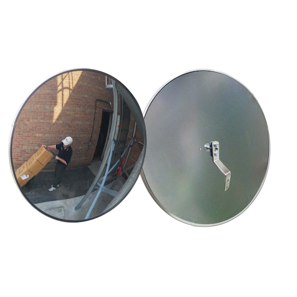Se-Kure 26 in. Outdoor Convex Galvanized Metal Back, Z-Bracket - SCVO-26Z-GB