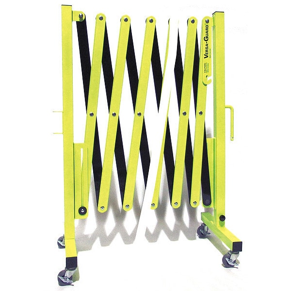 Versa-Guard Portable Expandable Safety Barricades, Yellow/Black - VG-6000-C