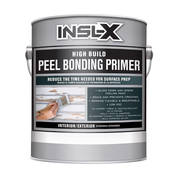 Insl-X By Benjamin Moore 1 gal Flat Water-Based Acrylic High Build Primer Sealer Bonder, White, 4PK - 1026042