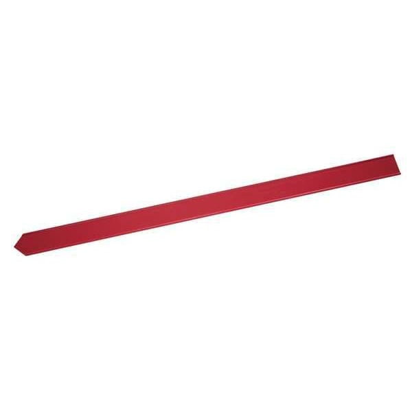 Zoro Select Warning Stake With Point, B-130 Reinforced Polymer, Non-Reflective, 66" Height, Red - 96955