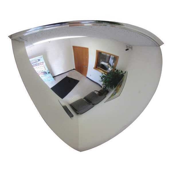 Se-Kure Qtr Dome Mirror, 36In., Scratch Res Acryl - ONV-SR-90-36-PB