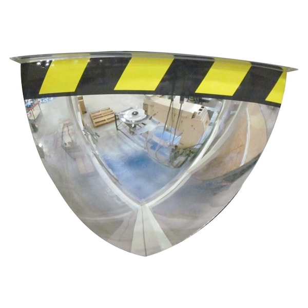Se-Kure 18 in. Quarter Dome, Safety Border - ONV-90-18-SB