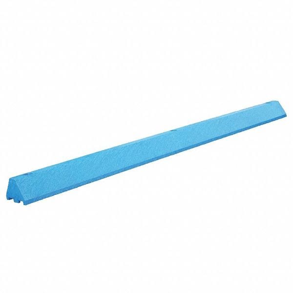 Plastics R Unique Parking Blocks, 4 in Height, 6 ft Length, Ultra Blue - ULTRA4672PBBL-SPIKES