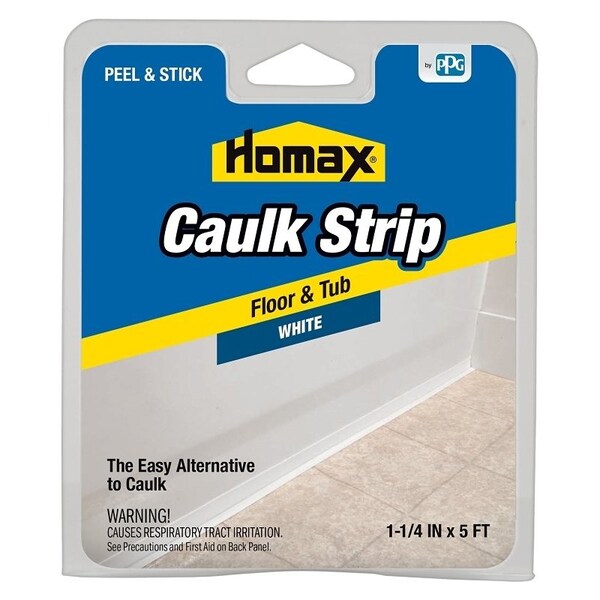 Homax Caulking Strip, White, 120 deg F - 34030