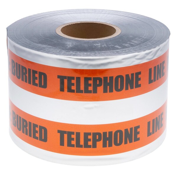 Nsi Industries Orange 6", "Caution Buried Telephone" - ULTD-636