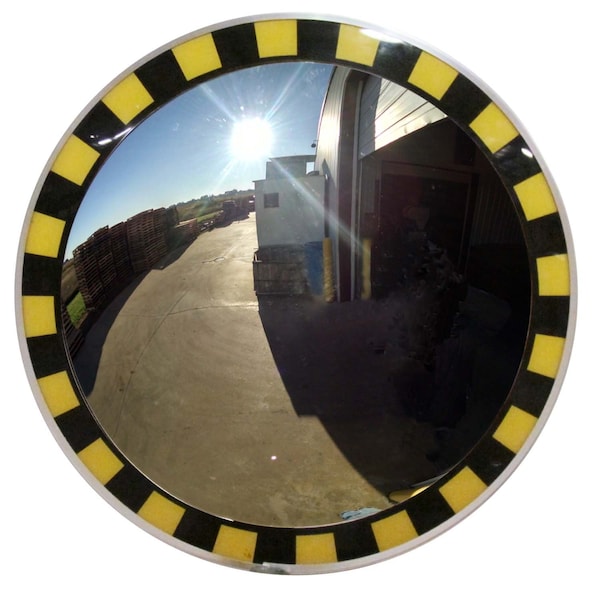 Se-Kure Outdoor Convex Mirror w/T Bkt, 12 - DCVO-18T-SB