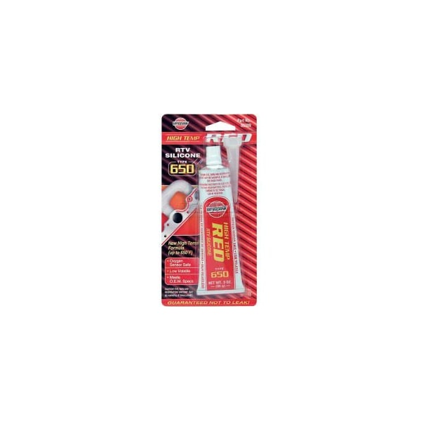 Itw VersaChem Hi-Temp Red RTV Silicone, 65309, 3 Oz. Tube - 65309