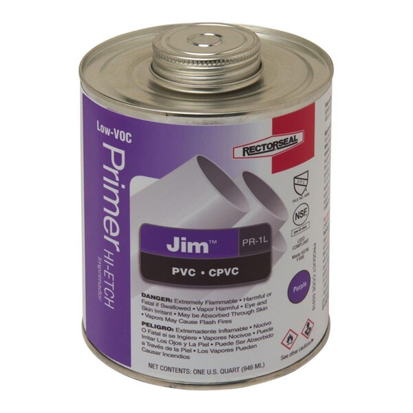 Sticky Situation 32 oz Jim Purple Primer  Cement for CPVC  PVC - ST3332942