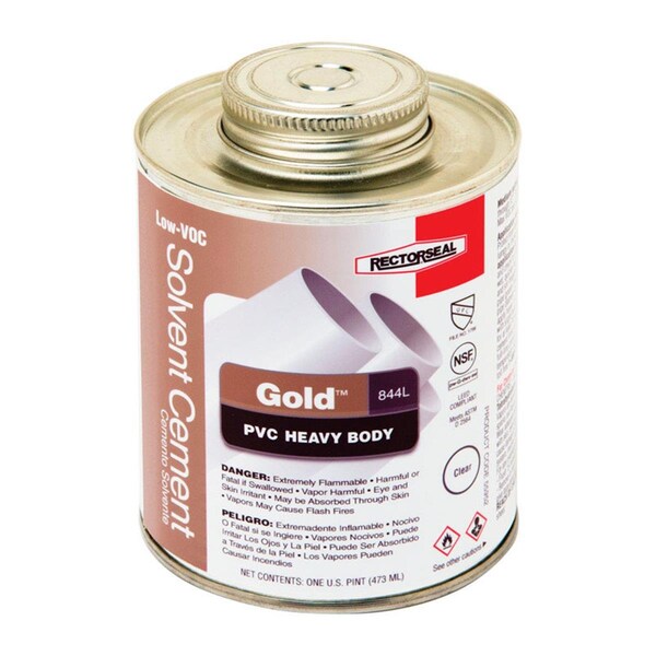 Sticky Situation 16 oz Gold Clear Solvent Cement for PVC - ST3332945