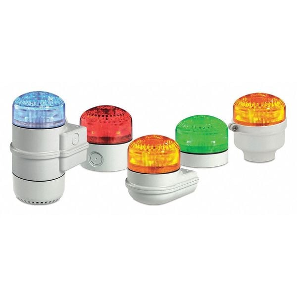 Federal Signal Beacon Warning Sounder Light, Red, LED - SLM500R